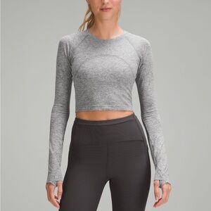 NWT Size 8 Lululemon Swiftly Tech Cropped Long Sleeve Shirt 2.0